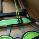 Leeyoung Folding Hand Truck and Dolly,309 lb Capacity Aluminum Portable Cart with Telescoping Handle and PP+EVA Wheels (Green)