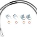 MSCRP 89702 Front Stainless Brake Lines for 87-06 Jeep TJ/YJ/XJ With 4"-6" Suspension Lift Kits