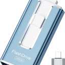 MFi Certified Flash Drive for iPhone iPad 256GB, Photo Stick for External Memory Storage, Easily Back Up and Save Photos Videos, USB Memory Stick Thumb Drive for iPhone/iPad/Android/PC (Rose Pink)