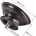uxcell Curtain Rod Finials,Plastic End for 19mm Dia(Max.) Rod,35mm X 54mm Brown Tone 2pcs