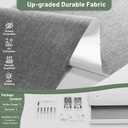No Drill Motorized Blinds with Remote, Grey,33" W x 72" H