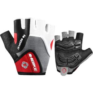 INBIKE 5mm Padded Half Finger Bike Bicycle Cycling Gloves (X-Large, Red)