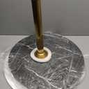 Finnhomy 24" Round Cocktail Bar Table with Metal Base, Tall Bistro Pub Table, Counter Bar Height Table for Kitchen, Dining Room, Living Room, Easy Assembly, Black&Gold (39.1" Height( Fixed))