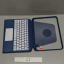 Harvopu for iPad 10th/11th Generation A16 Case with Keyboard, 360 Rotation Detachable Cover with Pencil Holder, Multi-Touch Trackpad, 7 Colors Backlit Keyboard for iPad (A16)/10th Gen (Navy Blue)