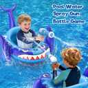Kids Pool Floats with Water Gun, Shark Toddler Inflatable Pool Toys for Kids Age 3-8 Years Old, Summer Outdoor Water, Beach, Swimming Pool Toys Gift for Boys and Girls