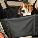Wuglo Extra Stable Dog Car Seat - Reinforced for Medium-Sized Dogs With 4 Fastening Straps - Robust and Waterproof Pet Seat for the Back of the Car (M Size, Black) (PS-2-M)