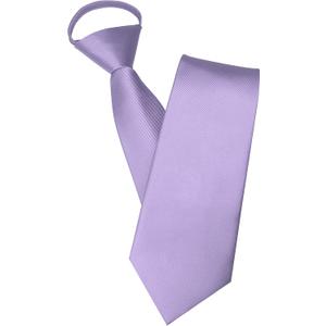 JEMYGINS 3.15Solid Color Pre-tied Adjustable Necktie for Business and Wedding (Purple)