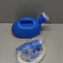 Male Urinal Bottle 68 OZ Portable Urinals for Men 59" Long Hose with Lid (Blue)