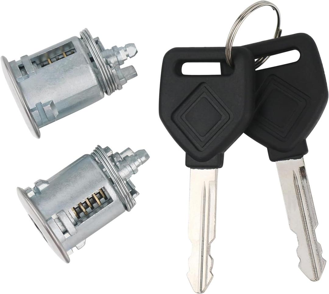 International Cab Door Lock Cylinder w/Keys for Left Driver & Right Passenger Door Handles Compatible with International Trucks Replaces 2506723C92 3606713C94 3546619C92