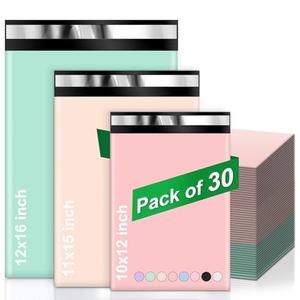 Oududianzi Variety Poly Mailers, Shipping Envelopes, Plastic Packaging Bags, Self-Seal Polymailers, Mailers Poly Bags, Shipping Bags for Small Business (10 Each: 10x12, 11x15, 12.5x16)