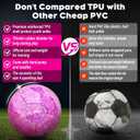Size 4 Soccer Ball Glitter Pink - Kids Aged 4-6 6-8 8-12 Outdoors Sports Training Ball Recreation Playing Ball Teens Girls Children Youth Back to School Birthday
