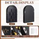 DoubleFill 10" x 15" Trinket Shelf Wooden Shadow Box Display Case with Shelves Acrylic Door Large Wall Mounted Display Shadow Box Mini Figures Curio Trinket Medals Crafts Collection(Black)