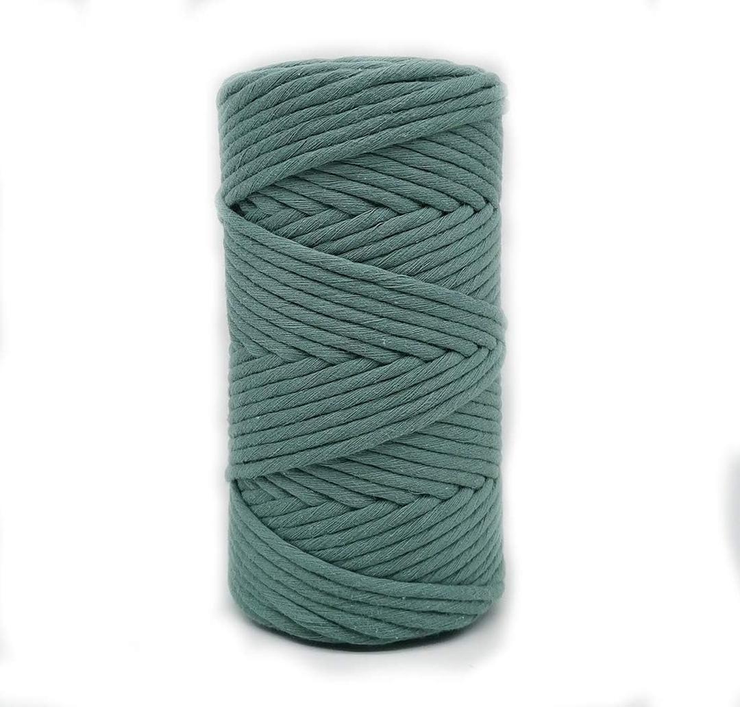 21S 4mm*110Yards Macrame Cord Rope - Luxury Soft 100% Macrame Cotton Cord Colored One String Twisted Rope for DIY Crafts Wall Hanging, Plant Hangers, Wool Weaving