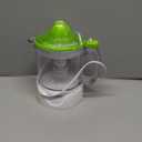 Proctor Silex Electric Citrus Juicer Machine, Large 34 oz. Pitcher, Pressure Activated, 2 Reamers for Big and Small Fruit, Pulp Control, for Orange, Lemon, Grapefruit Juice, White & Green (66340)