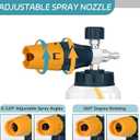 Sooprinse Pressure Washer Foam Cannon with Short Pressure Washer Gun, Dual Connector Accessory, Snow Soap Attachment for Car Wash, 5 Nozzles Tips with 1/4” Quick Connect， 4000 PSI