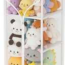 Stuffed Animal Storage Organizer, Gray, 22" L x 14" W x 58" H | Clear, Zippered, Waterproof & Dustproof Cover, Large Holder