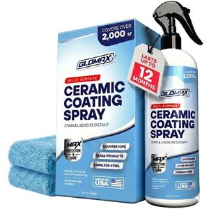 Home Ceramic Coating Spray Kit (16 oz) - Shine, Seal & Protect Stainless Steal, Glass, Kitchen & Bath Surfaces - Extremely Hydrophobic - Repels Stains & Grime - Includes 2 Micro Fiber Towels