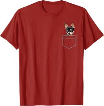 Cool Chihuahua Design for Men Women Kids Dog Chihuahua Lover T-Shirt (Cranberry Red, 2XL)