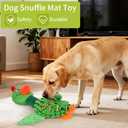 Interactive Snuffle Dog Toys, Squeaky Dog Toys for Puppy,Crinkle Dog Toy with Hiding Snack,Slow Feeder Treat Toy and Feeding Mats for Training,Dog Lick Mat Enhancement (Green)