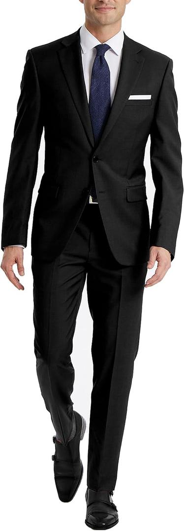 Calvin Klein Men's Slim Fit Dress Pants (34W x 30L, Black)