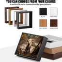 Texas Art 8x10 Canvas Floater Frame for 1" to 1.25" Deep Gallery-Wrapped Canvas, PS Wood Grain Floating Picture Frame with Hanging Kit for Oil Paintings, Prints and Wall Art, Black