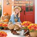 Fall Artificial Flowers Mums Mix Autumn Colors for Outdoors Decoration, 6 Bundles Fake Chrysanthemums UV Resistant Faux Silk Floral for Yard Porch Patio Home Table Centerpiece Decoration