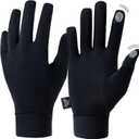 Lightweight Glove Liners for Cold Weather - Touch Screen Running Gloves for Men Women Cycling Skiing (Medium)