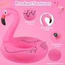 Sinbyuer Flamingo Inflatable Pool Floats, Pool Tubes Swim Ring Pink Pool Float, 42Inch Large Pool Float, Pool Inner Tube Beach Floats for Adults, Blow Up Floaties Water Floaties Pool Raft Lounger Lake