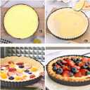 DATANYA Tart Pan 9 Inch Tart Pans Removable Bottom, Non-Stick Quiche Pan Carbon Steel Heavy Duty Pie Pan 9 Inch Tart Pan Loose Bottom, extra high of 1.2 Inches