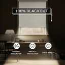 No Drill No Tools 100% Blackout Roller Shade | UV Protection | Easy-Care Fabric | Roller Blind for Windows & Doors | Pull Down Window Shade - White (22.5" W x 78" H)
