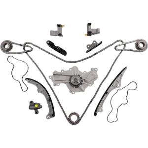 Timing Chain Kit + Water Pump Compatible with 2007-2010 Ford Mercury 3.5L Lincoln Mazda 3.7L DOHC Replace# AT4Z-6306-A