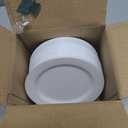 FOCUSLINE 100 Count White Plastic Dessert Plates 7 Inch, Disposable Heavy Duty Plastic Plates for Weddings, Parties and Events