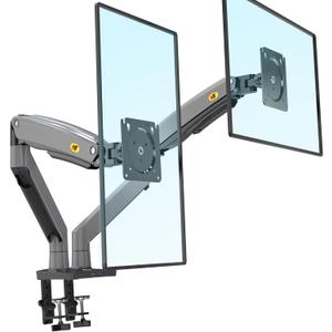 NB North Bayou Dual Monitor Desk Mount Stand Full Motion Swivel Computer Monitor Arm Fits 2 Screens up to 32'' with Load Capacity 6.6~26.4lbs for Each Monitor G75