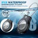 4 Pack Waterproof AirTag Holder for AirTag 1st & 2nd Generation,AirTag Keychain with Secure Lock,AirTags Case Cover for Apple AirTag Accessories for GPS Item Finder Tracker Luggage, Bag,Key,Pet,Black, Small