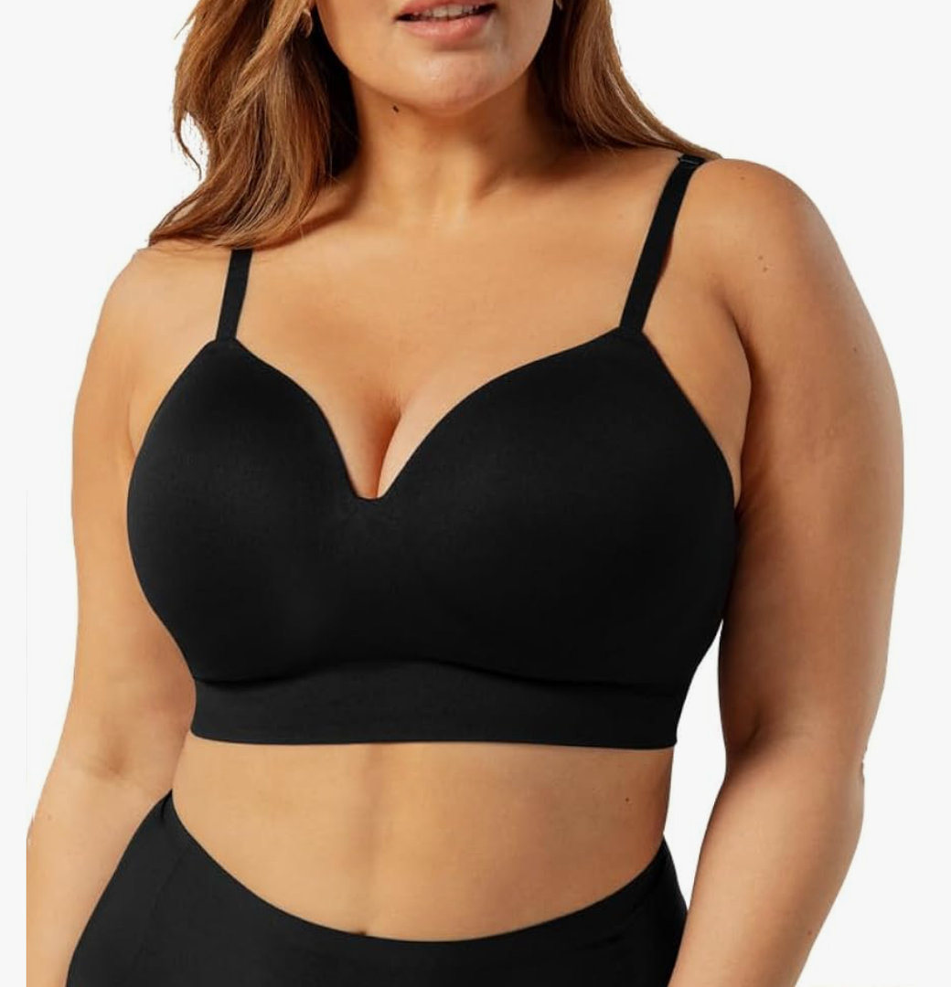 Truekind Bras for Women No Underwire, Seamless Bra, Plus Size Adjustable Bralette, Wireless Bras for Women, XL