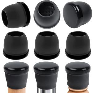 Ezprotekt Chair Sliders for Carpet, 8 Pcs Round Chair Glides for Carpet, Carpet Furniture Sliders Pads, Carpet Stool Leg Protectors Caps, Furniture Glides Quickly Black (XL Fit: 1-2/5" to 1-13/20")