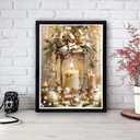 3 x JFYHAB Candle Diamond Art Kits for Adults, Christmas Diamond Painting Kits for BeginnerCandle DIY 5D Full Drill Diamond Dots Crafts for Home Wall Decor Gifts 12x16 Inch