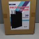 Portfolio Folder for Artwork Art Portfolio Binder 2 Packs 11"x17" Demo Book Black Portfolio Folder with Protective Film Binder with Plastic Sleeve 30 Pockets 60 Page Capacity