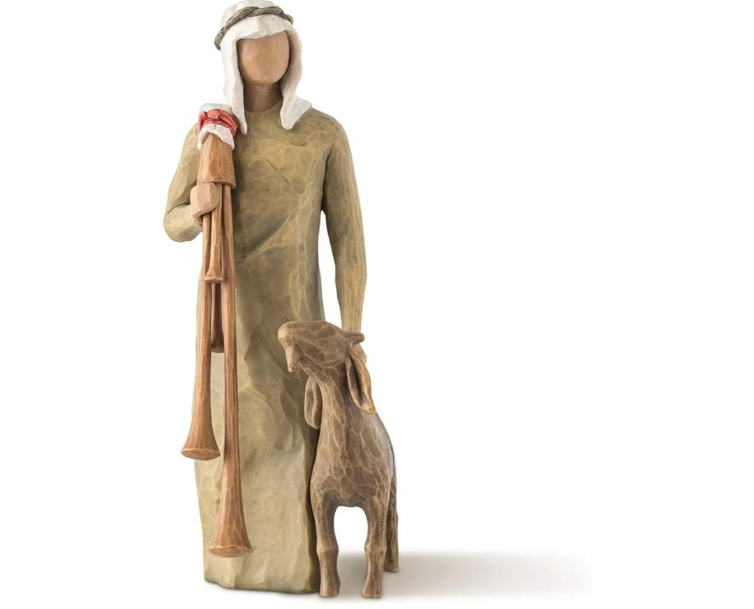 Willow Tree Zampognaro (Shepherd with Bagpipe), A Shepherd's Gift, a Joyous Melody, proclaiming The News Expand and Elevate Your Nativity Collection or Holiday Advent, Sculpted Hand-Painted Figure