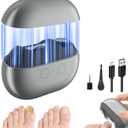 Easy Clip Nail Clippers, Electric Nail Clipper, Smart Nail Clipper for Seniors with LED Light & Nail Scraps Storage, Painless Toe & Fingernail Trimmer for Seniors, Adults and Kids (Grey)