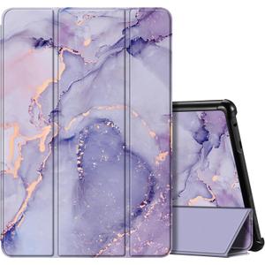 Fintie Slim Case for All-New Fire HD 10 Tablet (13th Generation, 2023 Release) - Trifold Lightweight Hard Shell Stand Cover with Auto Wake/Sleep, Lilac Marble
