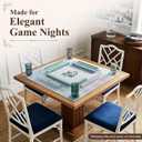 American Mahjong Mat Gift Set - 33" × 33" Non-Slip Blue Mahjong Mat
