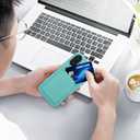 kwmobile Case Compatible with Apple iPhone 16 Case - TPU Phone Cover with Credit Card Holder - Mint