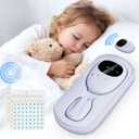 Bed Wetting Alarm for Boys and Girls - Wireless Pee Alarm with Magnetic Sensor, Sound Mode, and Strong Vibration for Kids, Adults, Elderly (White)