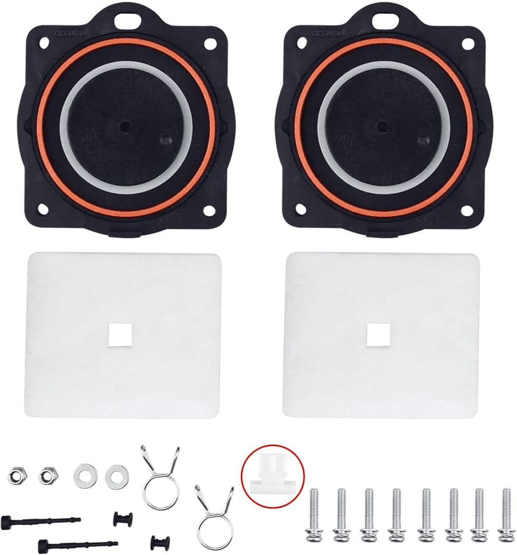 Karbay HP60/80 Air Pump Rebuild Kit for Hiblow HP 80, HP 60 Aerators, HP-80-0110, Included Diaphram, Filter and Screws Kit.