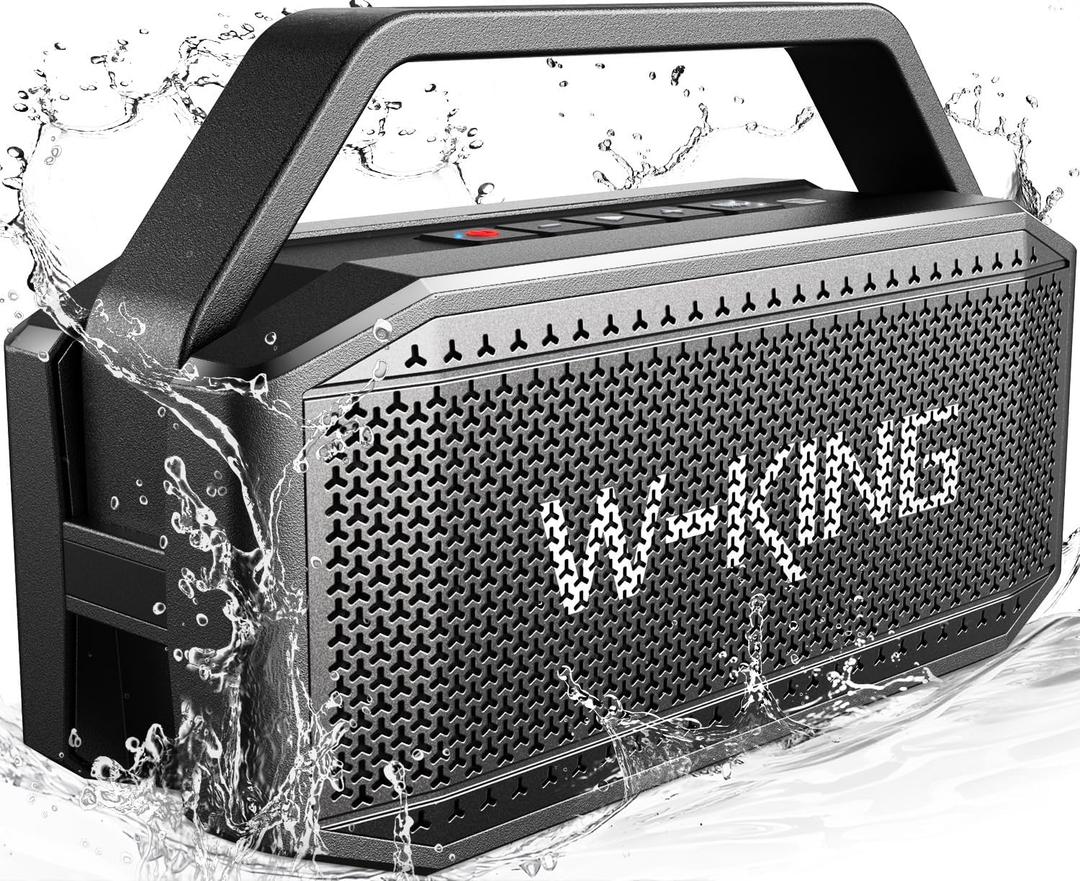 W-KING Loud Bluetooth Speaker, 100W Max IPX6 Portable Outdoor Speakers Bluetooth Wireless/60W Deep Bass Radiator/2 Subwoofer/2 Pairing/40H/TF/AUX/EQ, IPX6 Party Big Large Waterproof Speaker Boombox