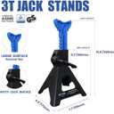 ANTPOWER Jack Stands 3 Ton (6,000 LBs) Heavy Duty Car Jacks Stand,11.2"-16.8" Adjustable Height for Lifting Automotive Small SUV, Pickup 1 Pair