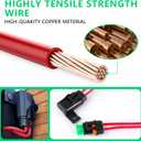 Newdeli Waterproof Inline Fuse Holder 12V with Cover 6 Pack - Automotive/Marine/Vehicle Weatherproof ATO/ATC Blade Fuse Holder 12AWG 30A Protecting Circuits and Electrical Equipment