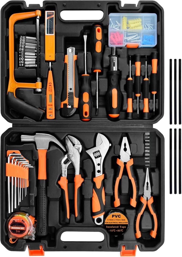 SOLUDE Tool Set,148-Piece Home Repair Tool Kit for Men Women College Students,Household Basic Hand Tool Sets with Case for Home Maintenance,Dorm Essentials and DIY Projects