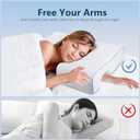 Couples Cuddle Pillow Memory Foam with Arm Hole, Side Sleeper Pillow for Neck Shoulder Support, Anti Numb Arm Relief, Breathable Washable Cover, 24-48 Hour Expansion Time Comfort Pillow for Men Women